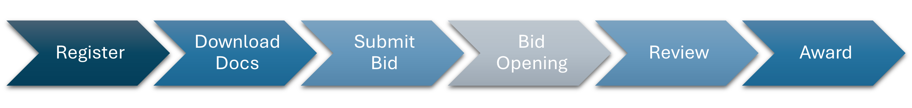 graphic depicting bidding process from registration to award