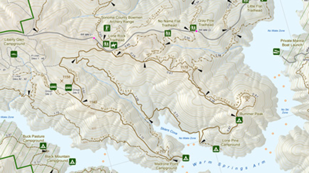 map of Lake Sonoma