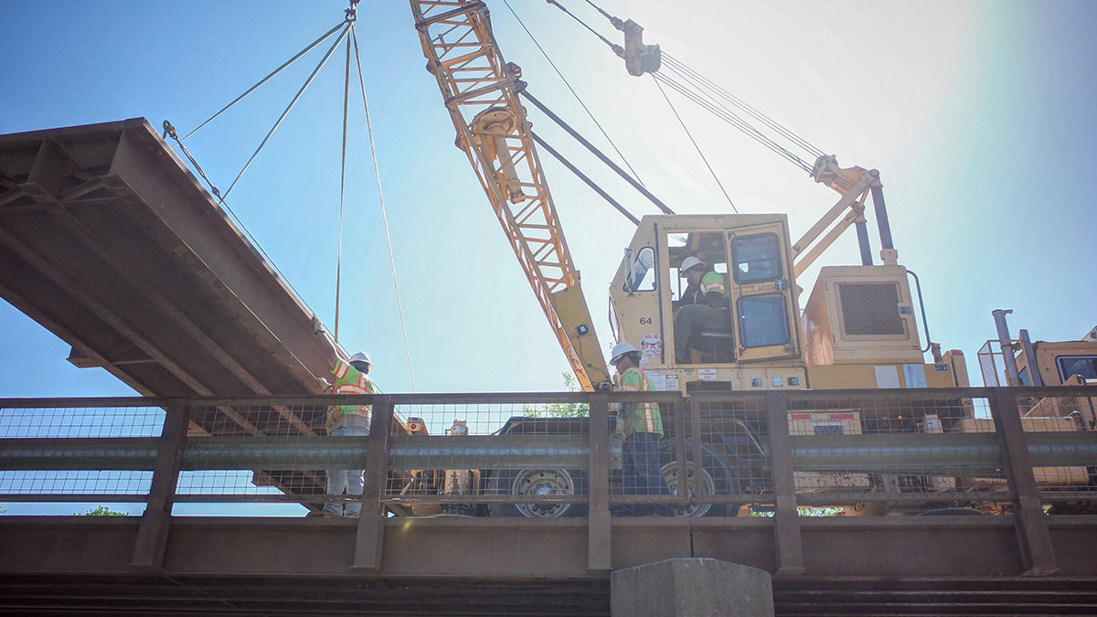 repair work on a Sonoma County Bridge