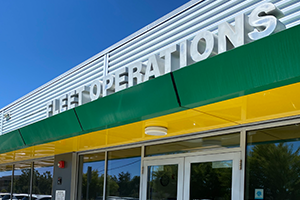 image of the front of a commercial building doors