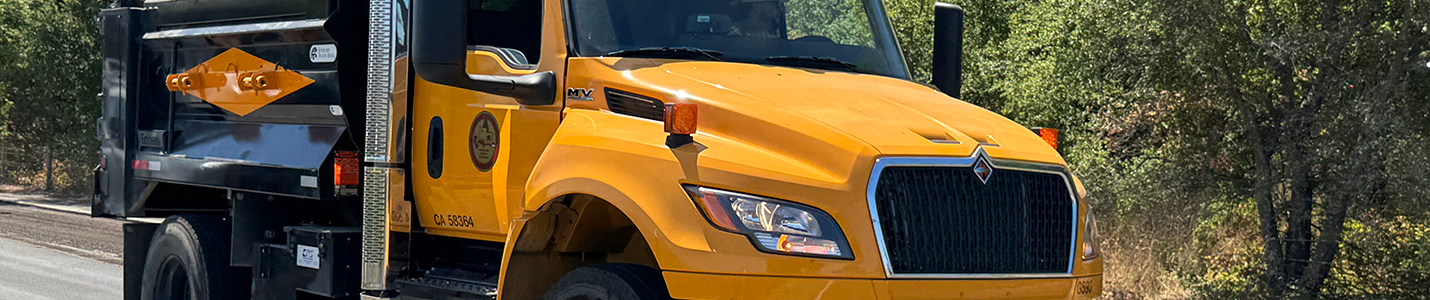 close-up image of a construction vehicle