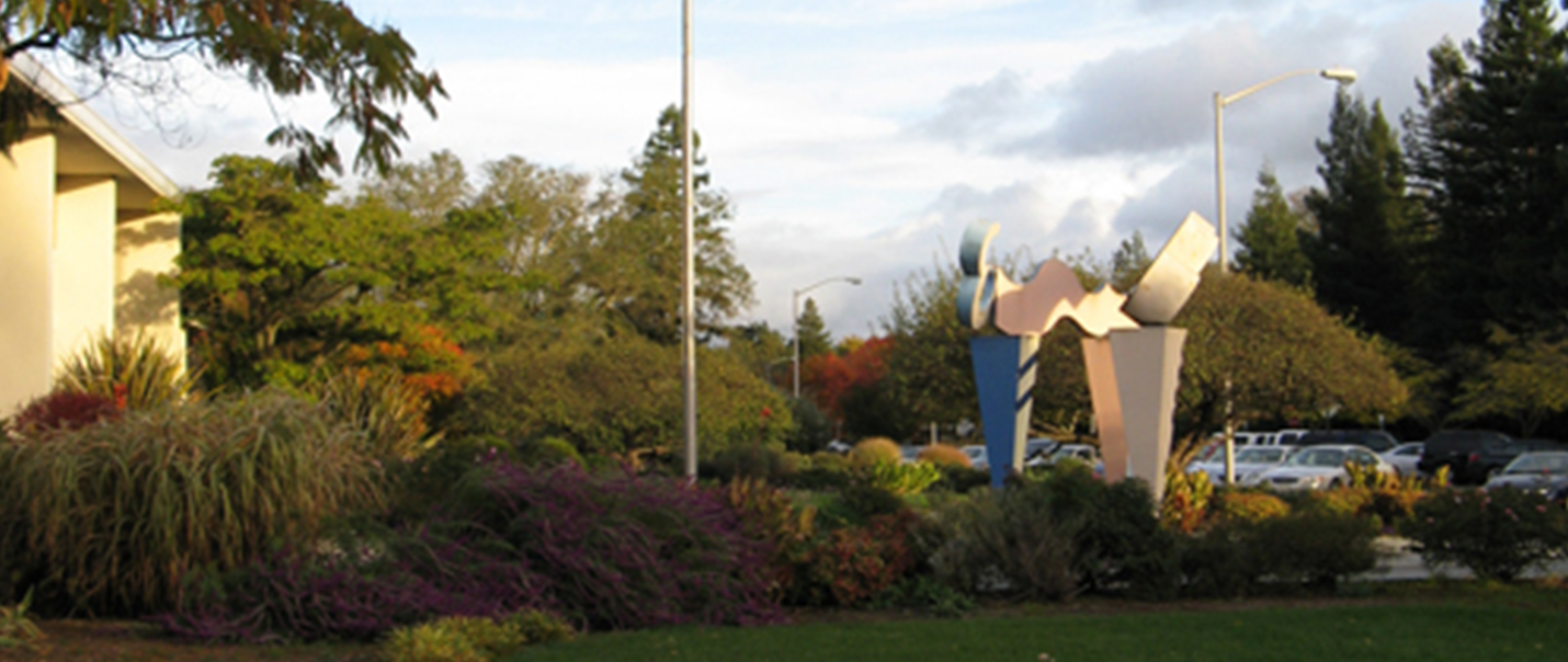image of landscaping around an office building