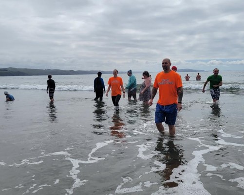 Probation staff at Polar Plunge